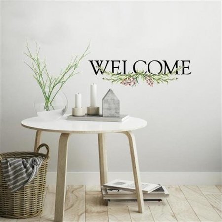 ROOMMATES RoomMates RMK3668SCS Welcome Quote Peel & Stick Wall Decals; Black & Green RMK3668SCS